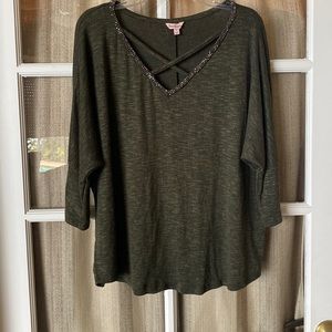 Juicy couture gray pull over sweater, large